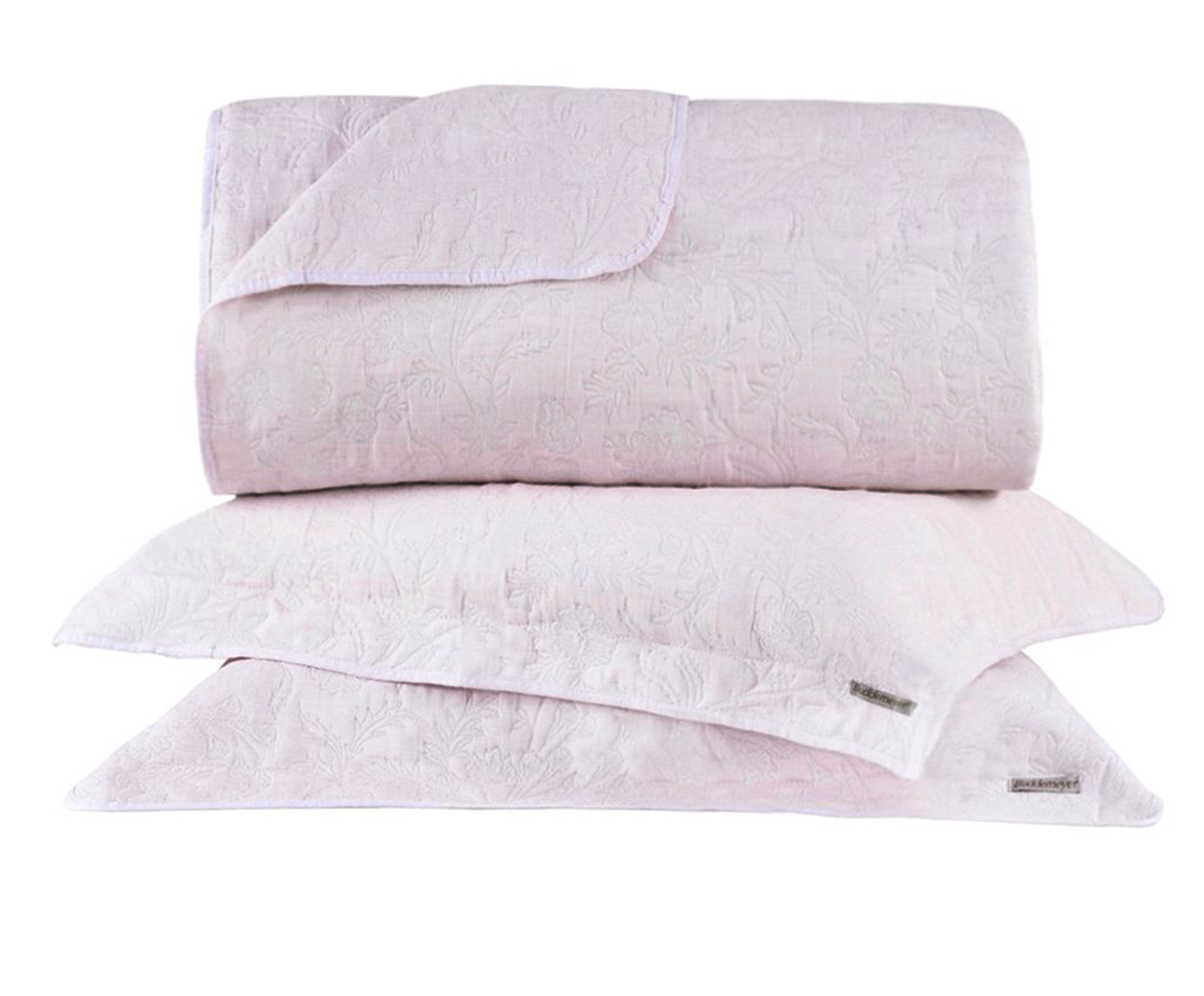 Jogo de Cobre-Leito Hanna Jacquard Rosa - image 1