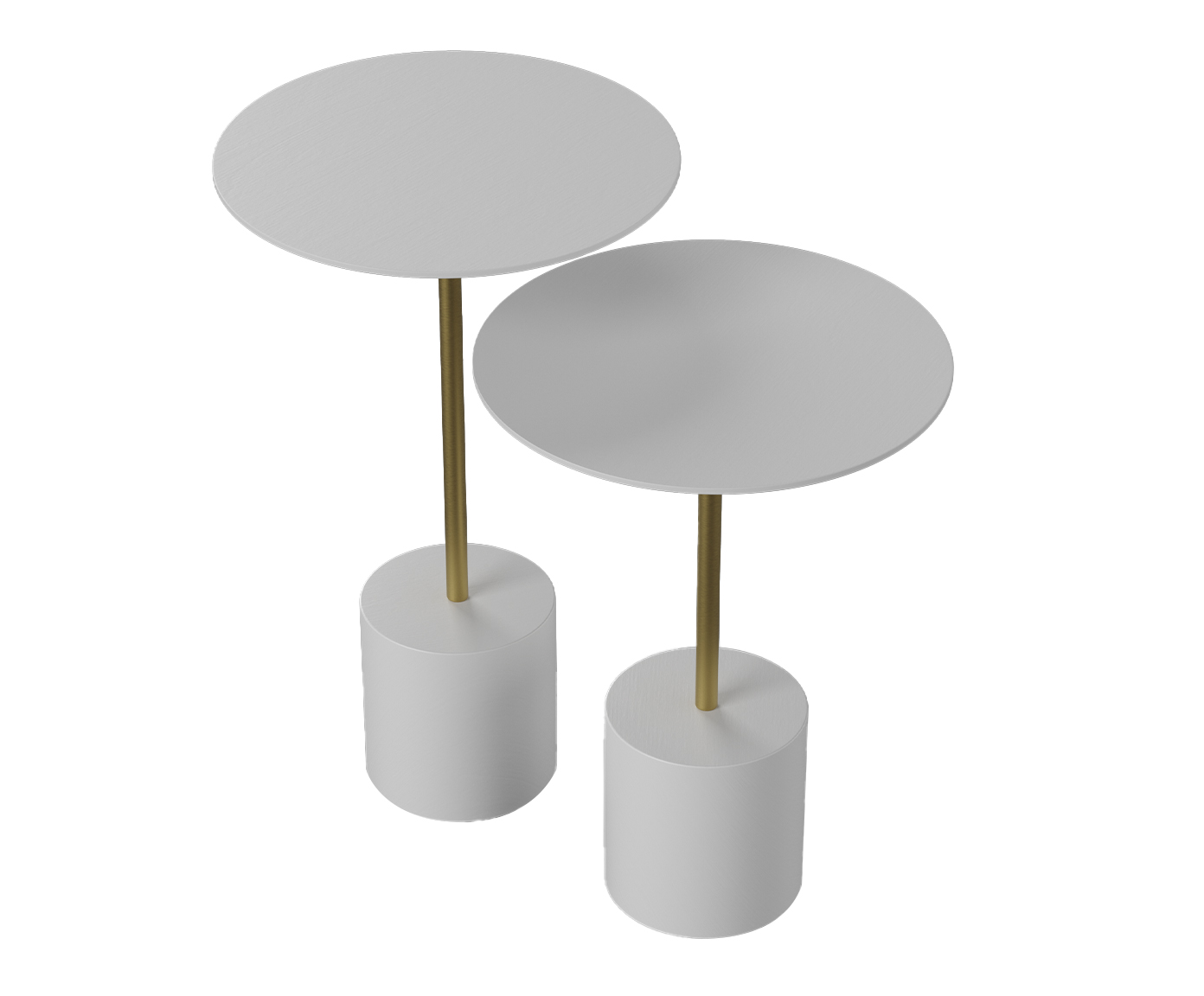 Conjunto Mesa de Canto Parma Branca - image 0