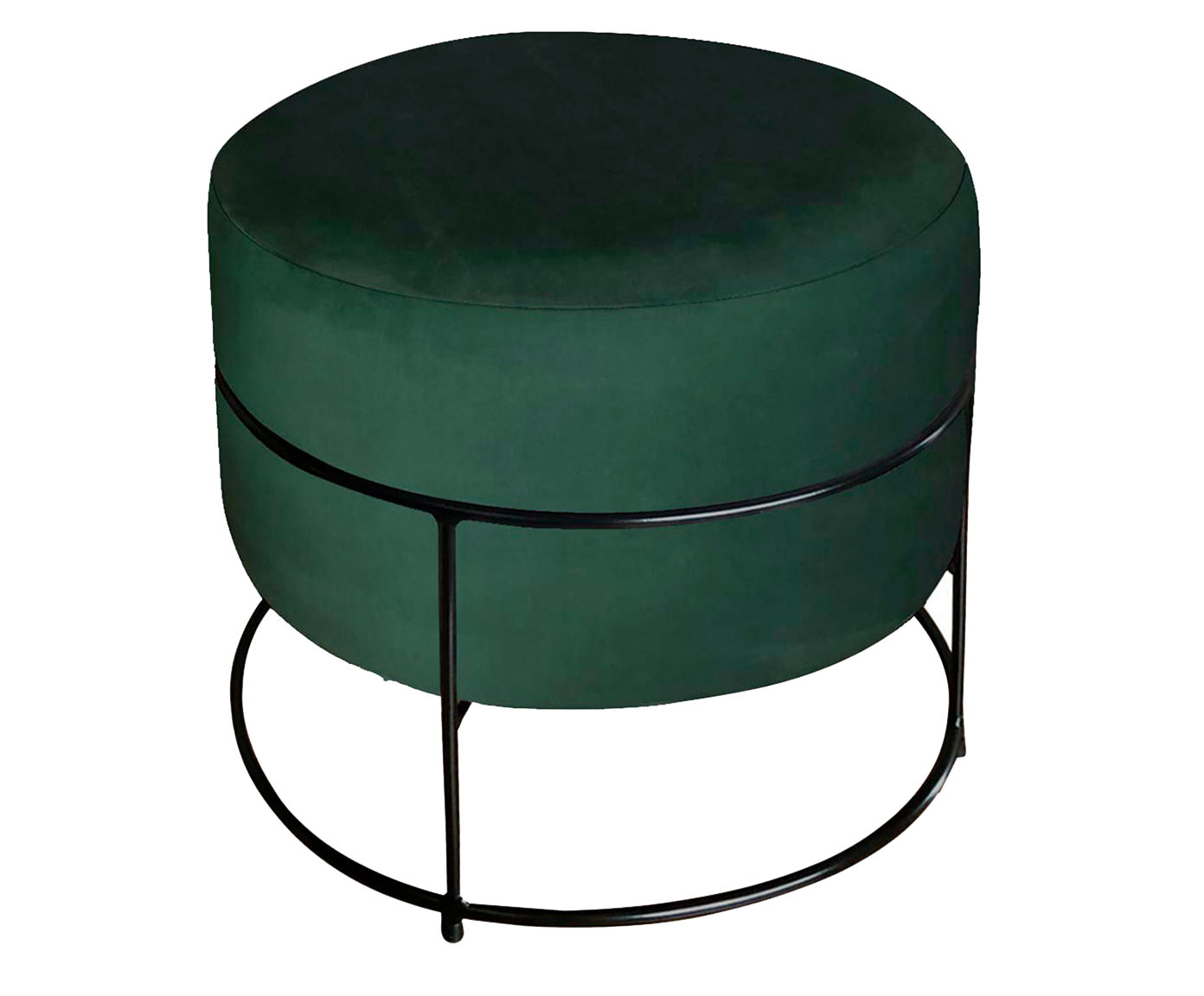 Puff em Veludo Lena Empilh&aacute;vel - Verde Musgo - image 0