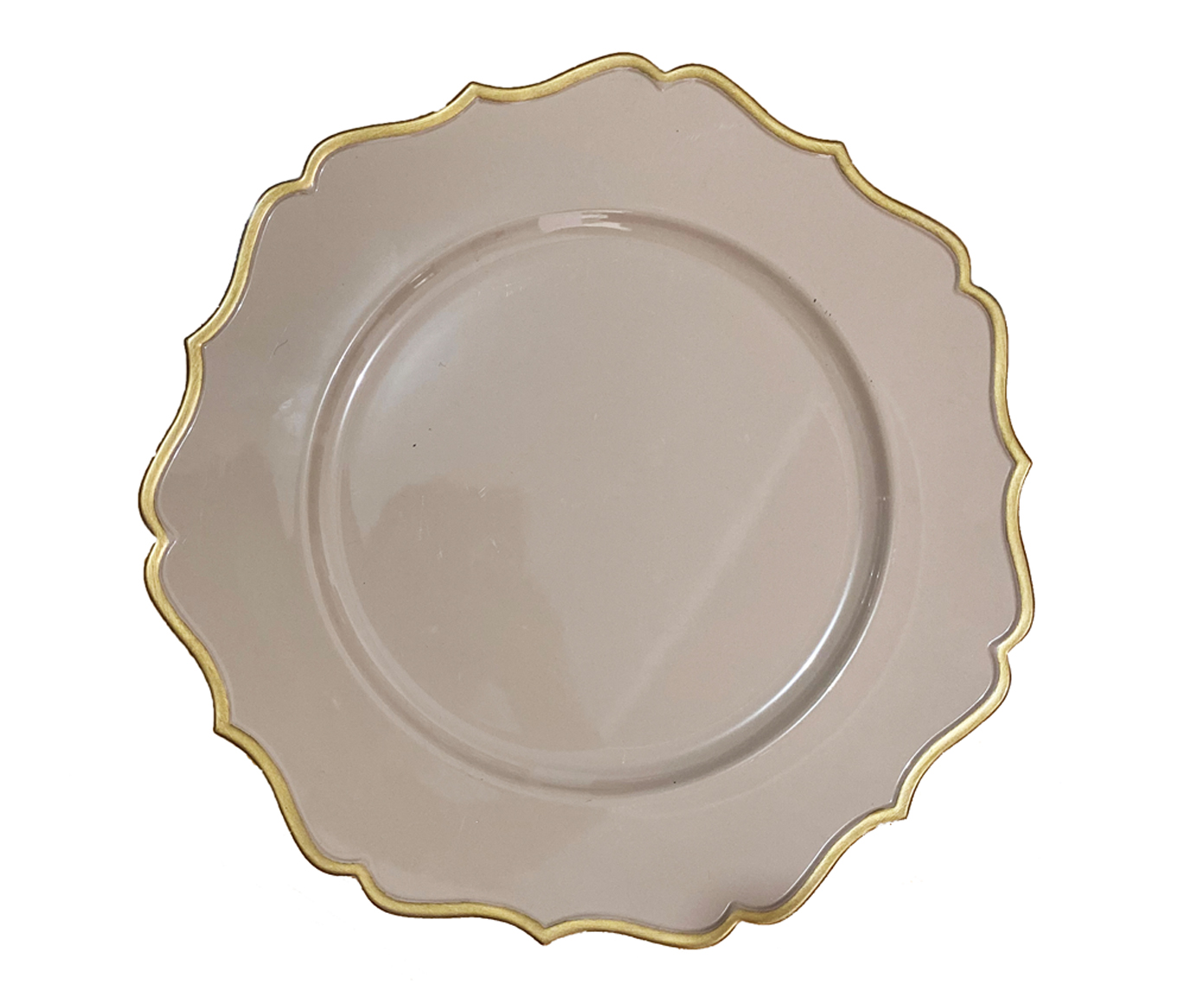 Sousplat Oits - Bege com - Dourado - image 0