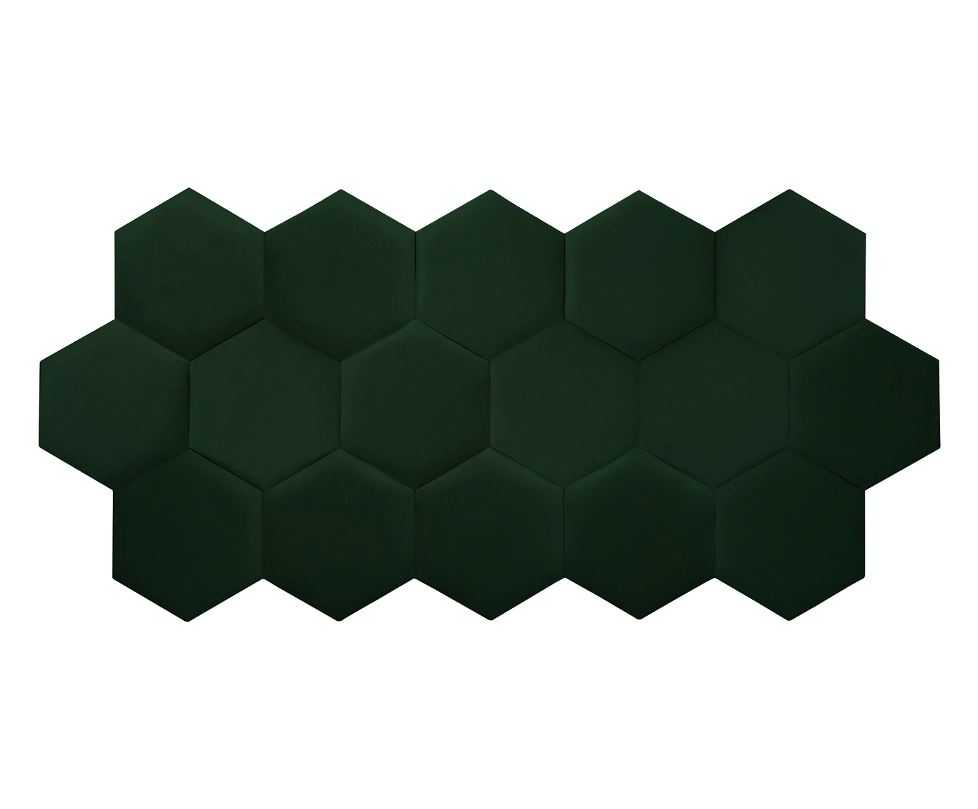 Cabeceira Modular em Veludo Duni Favo - Esmeralda - image 0