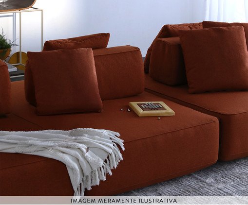 Sof&aacute; Ilha 3 M&oacute;dulos Chaise Ipu&atilde; Verde image number 9