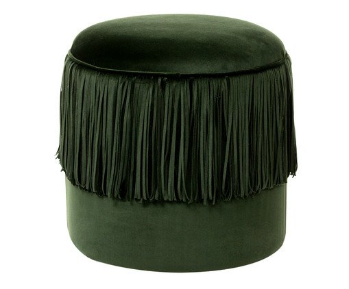 Puff em Veludo Cabaret Single - Verde Musgo - image 0