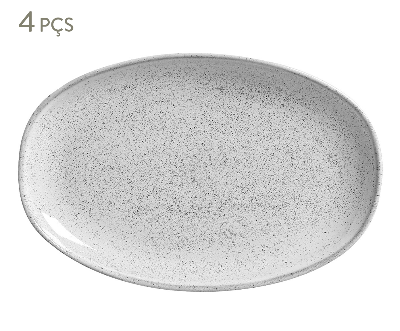 Jogo de Travessas Oval Org&acirc;nico Echo Branco - image 0