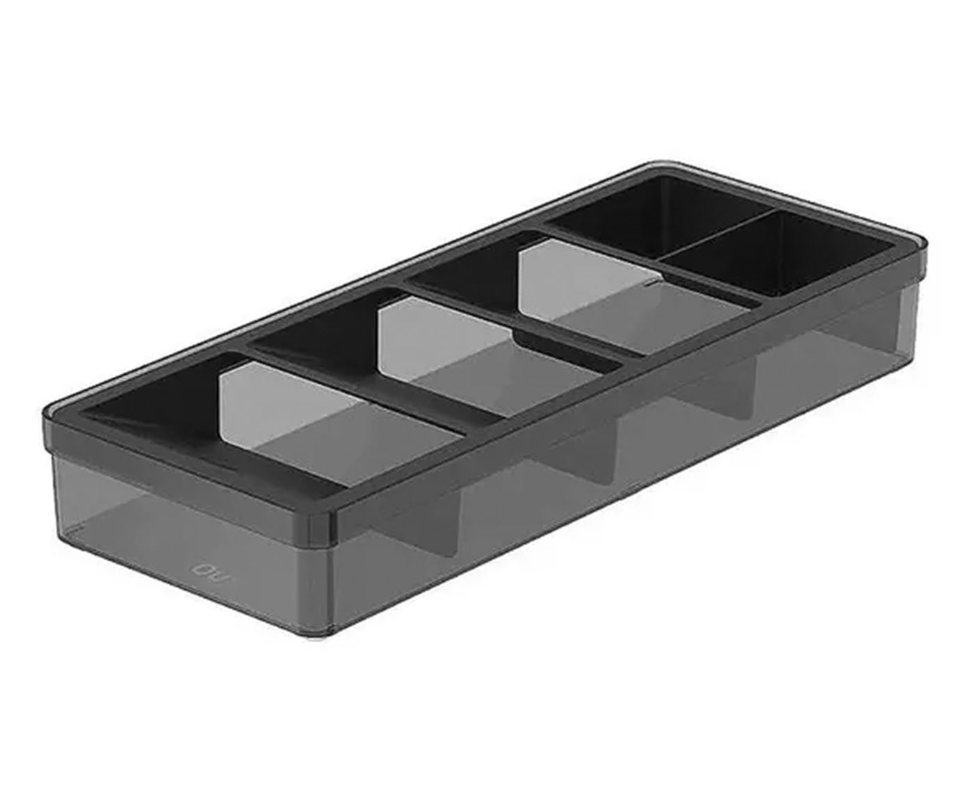 Organizador de Talheres Clear - Preto Fechado - image 0