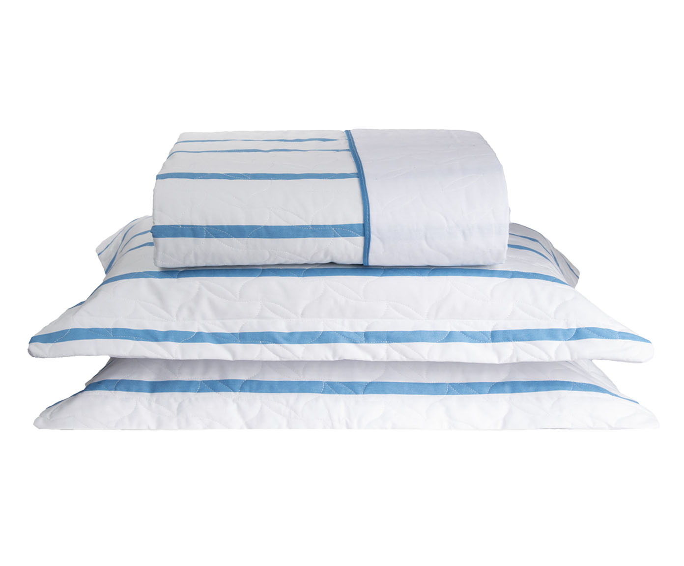 Cobre-leito Dupla Face Tous Les Jours Estampado Listra Pijama Azul - image 0