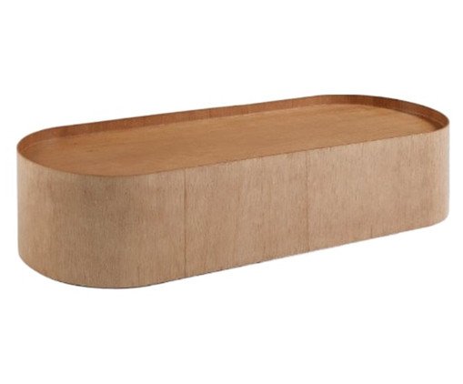 Mesa de Centro Oval Laminado Debora - Castanho - image 1