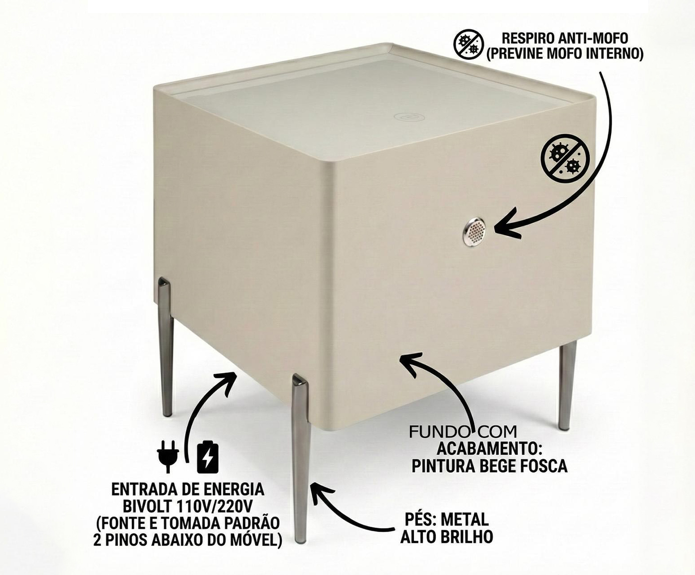 Mesa de Cabeceira Inteligente Smart Premium image number 5