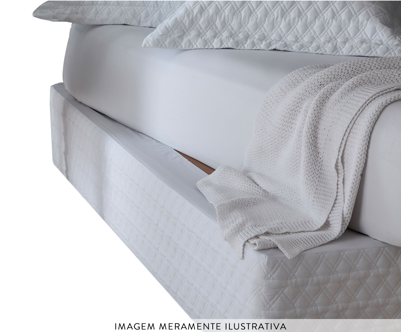Saia para Cama Box Acetinada St Germain Branca 300 Fios - image 1