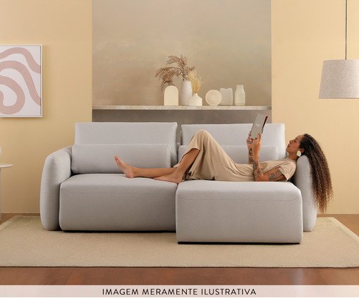 Sof&aacute; Retr&aacute;til Seno I em Boucle Aveludado - image 1