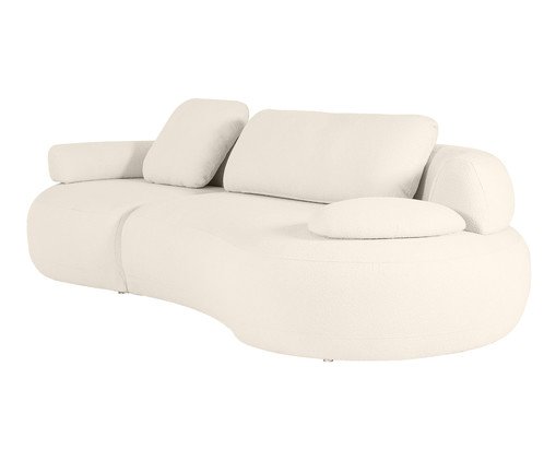 Sof&aacute; Laguna by Elle - Lateral Direta Estendida Boucle Off White VII image number 6