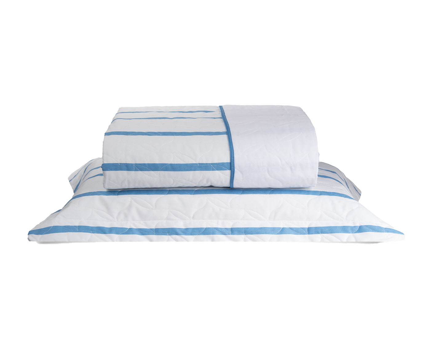 Cobre-leito Dupla Face Tous Les Jours Estampado Listra Pijama Azul - image 1