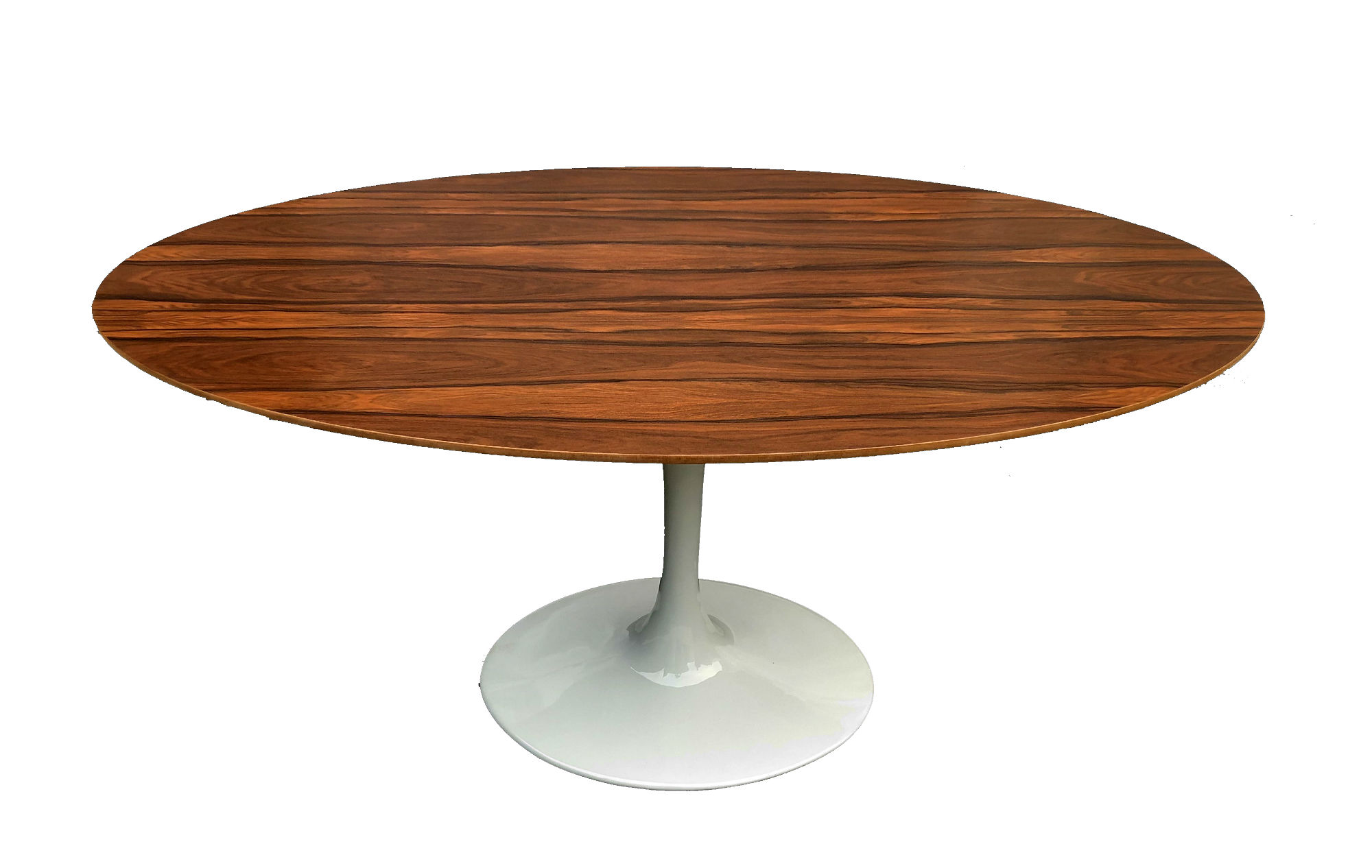 Mesa Saarinen Oval Pau Ferro Base Branca - image 1