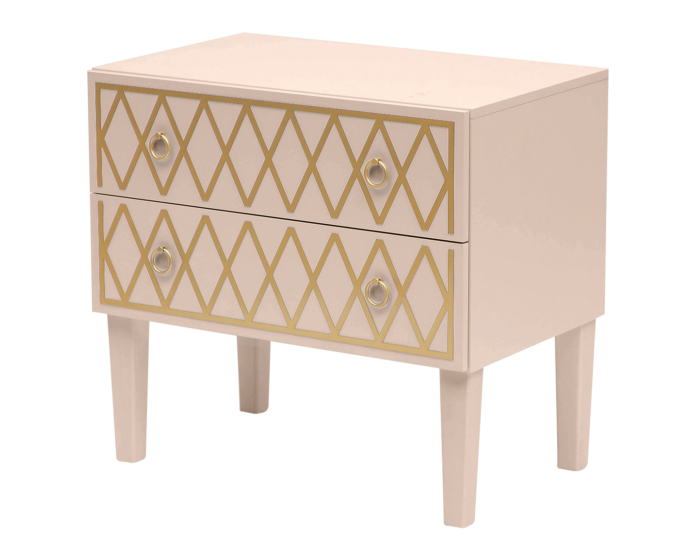 Mesa de Cabeceira Losangos Burlywood - Taupe - image 1