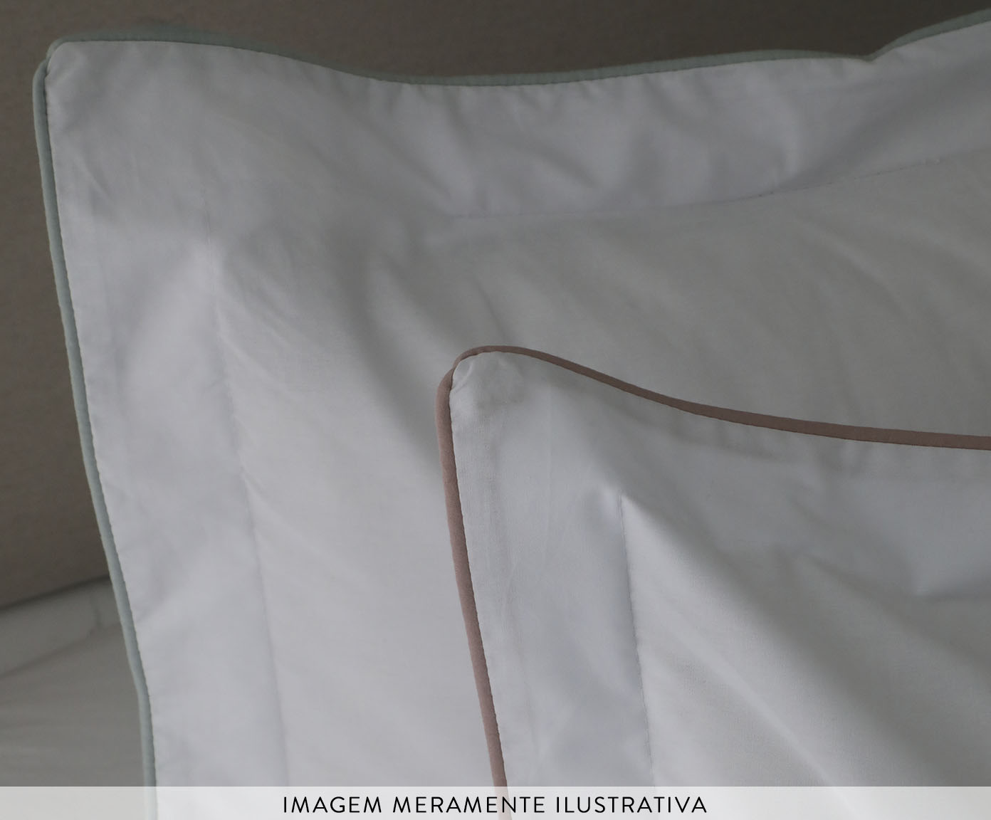 Fronha Basics em Vivo Branco e Ros&ecirc; 200 Fios - image 1