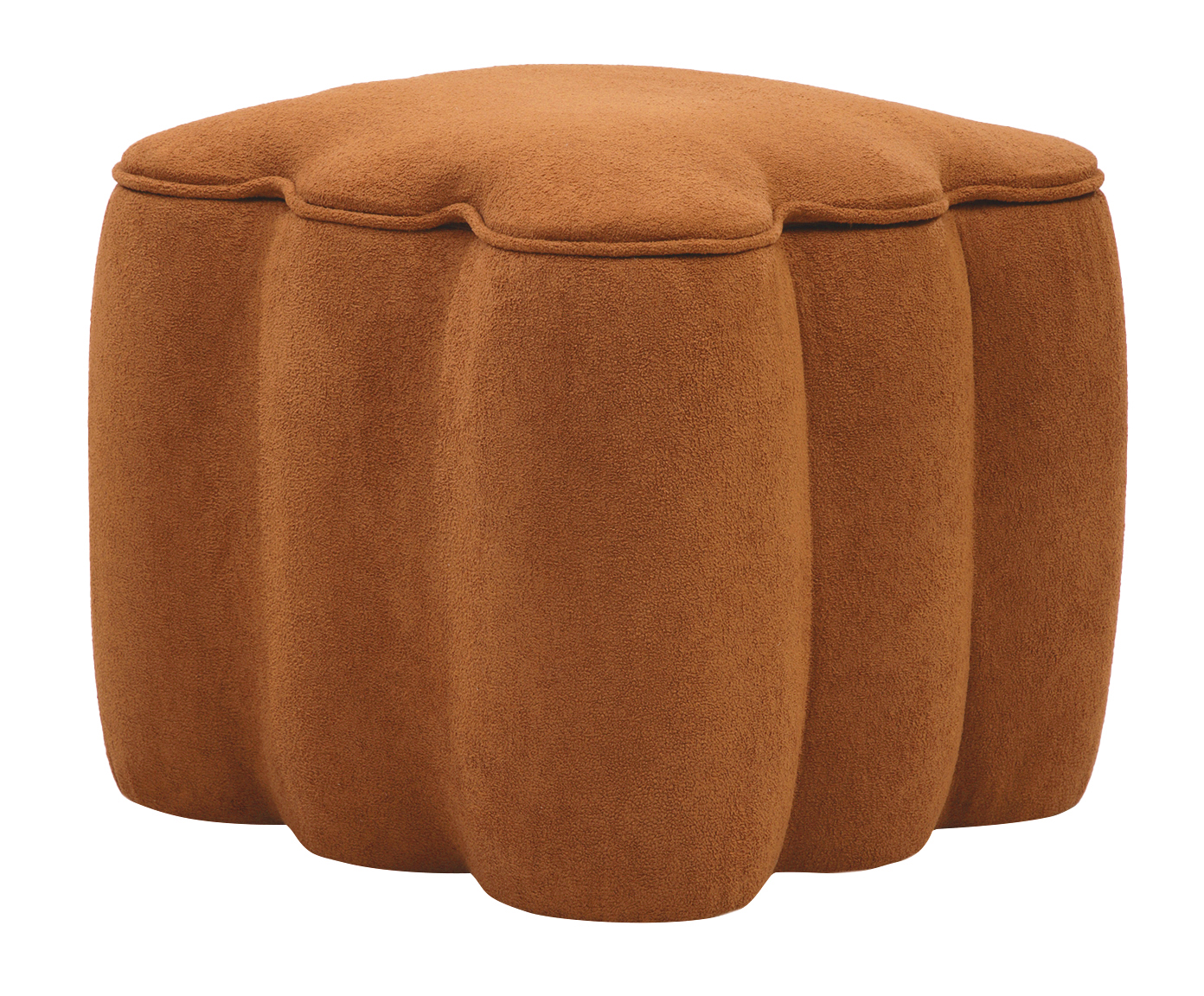 Puff Quadrado Boucle Pitanga Terracota - image 0