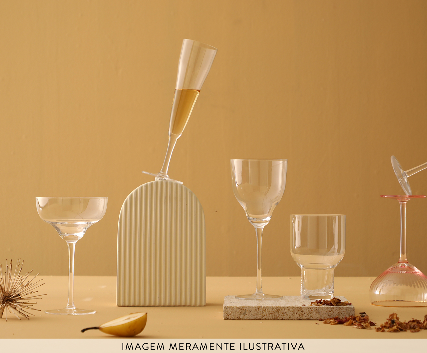 Jogo de Ta&ccedil;as de Champagne &Acirc;mbar image number 2