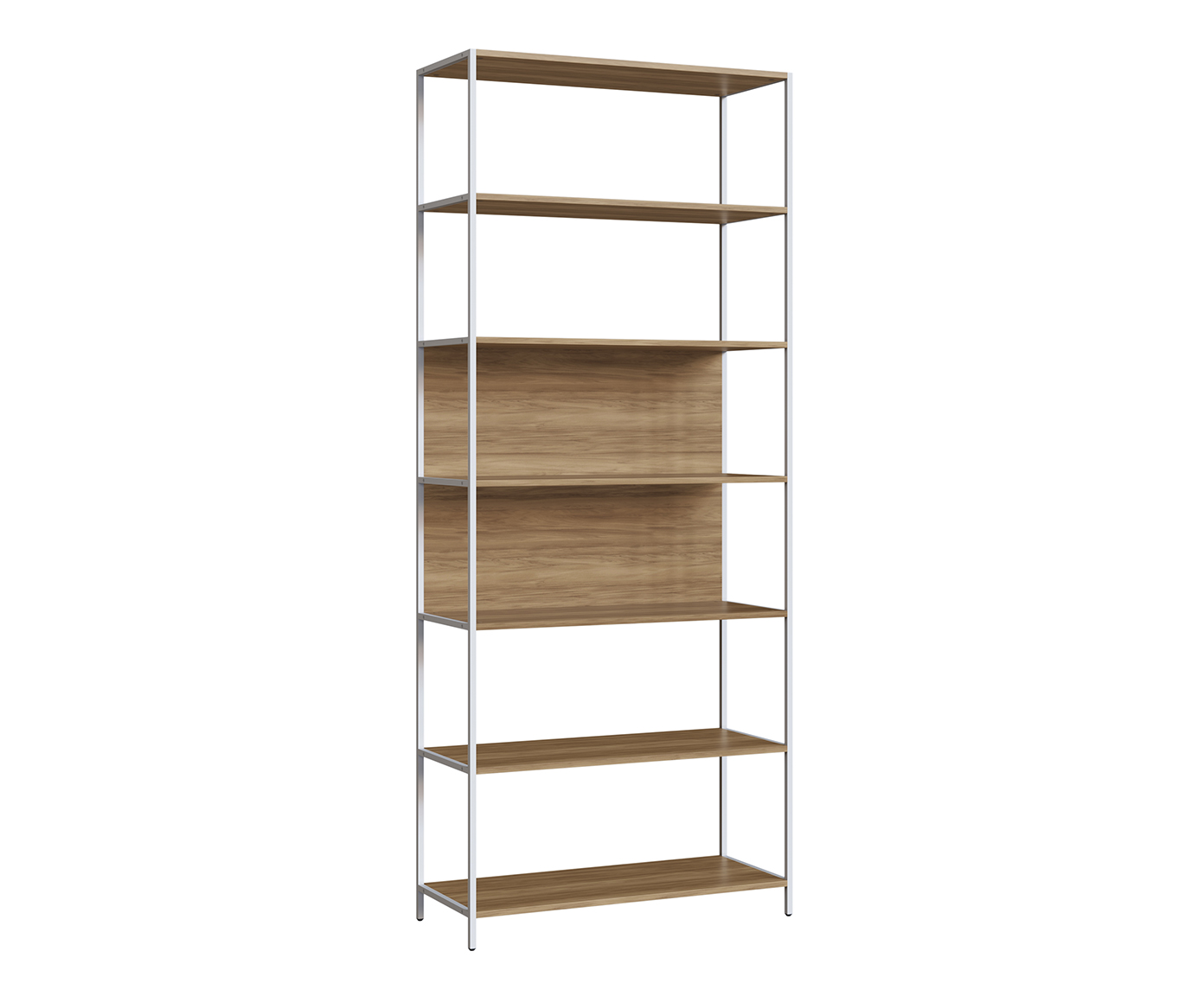 Estante Concept Home Office Nogal - Branco - image 1
