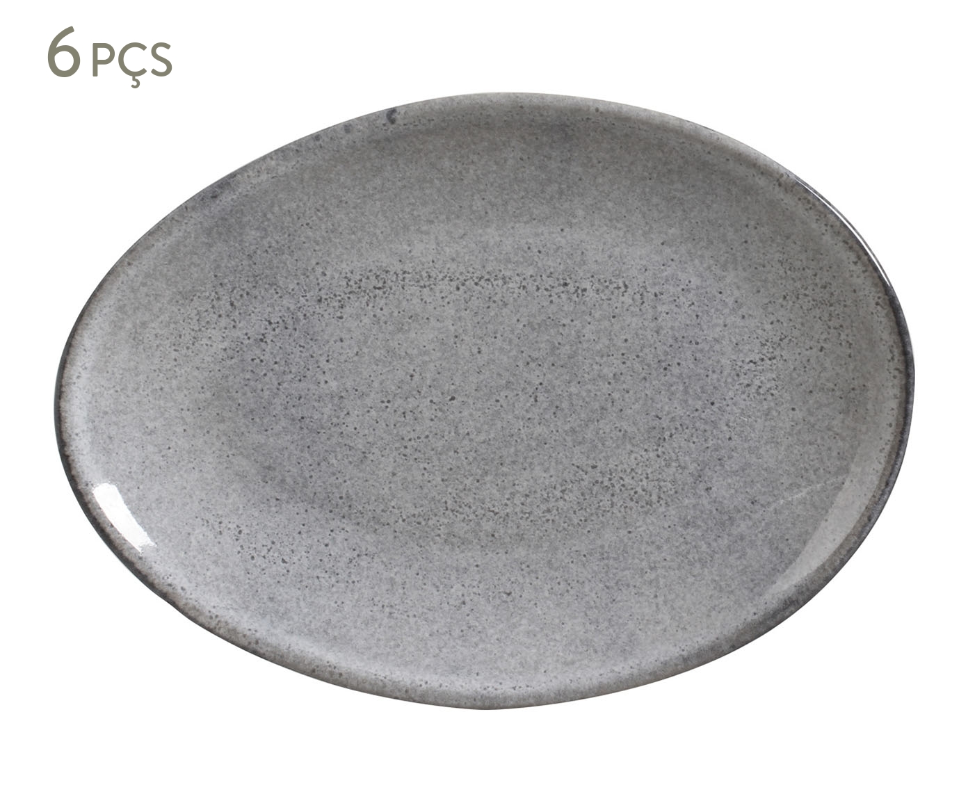 Jogo de Pratos para Sobremesa Org&acirc;nico Dust Cinza Vl - image 0