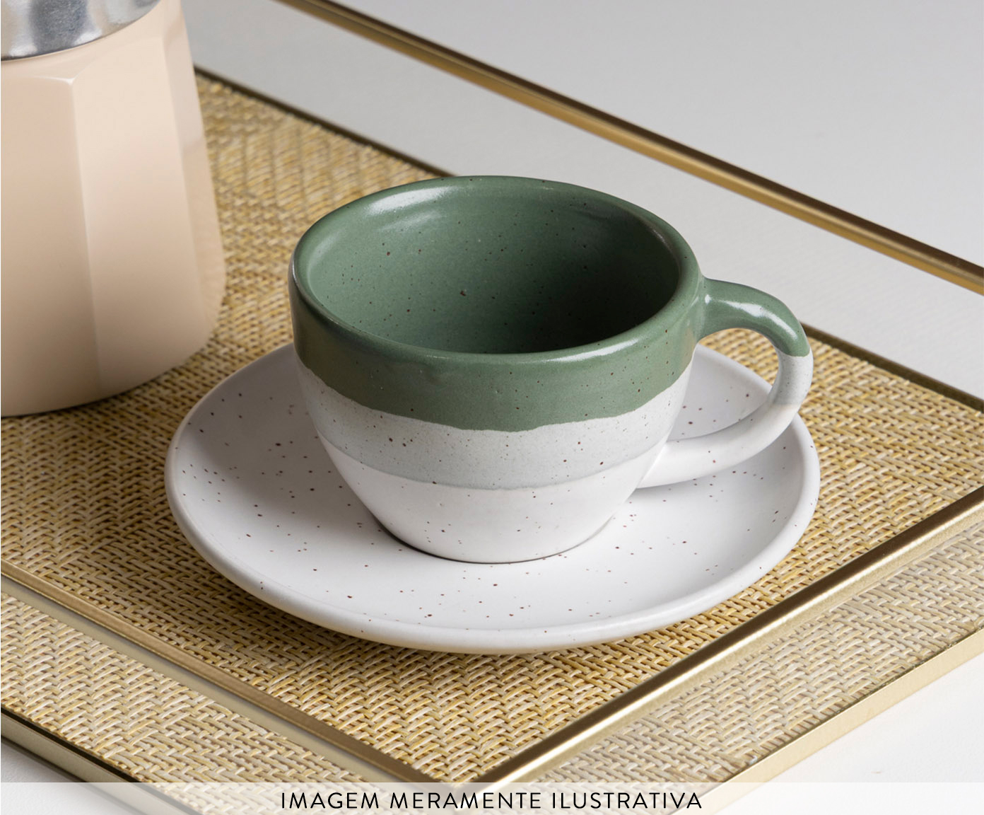 Jogo de X&iacute;caras para Caf&eacute; Ombr&eacute; Verde image number 4