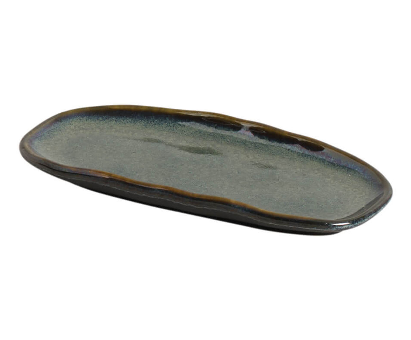 Jogo de Travessas Oval Rasa Mini Org&acirc;nico Oceano Azul - image 1