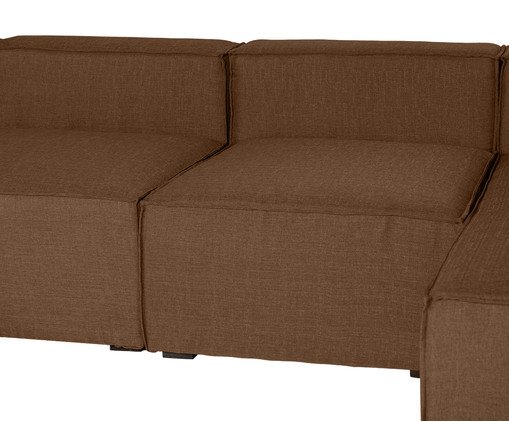 Sof&aacute; 5 M&oacute;dulos Chaise e Encosto Parcial Esquerdo Mensa Terracota image number 5