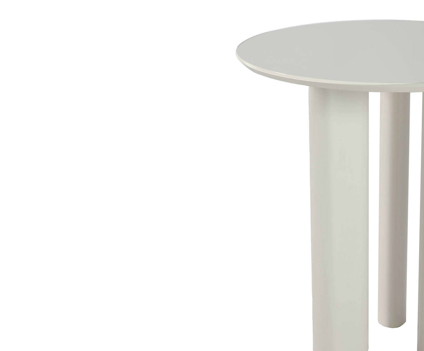 Mesa Lateral Redonda Brilho Off-White image number 3