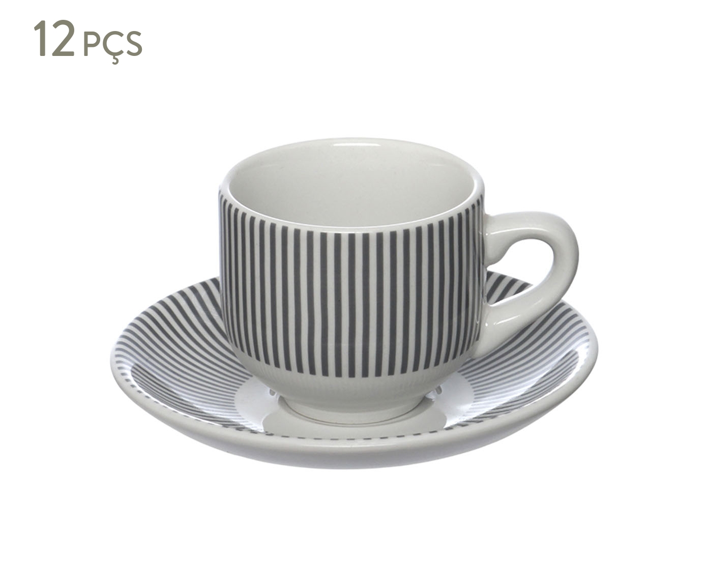 Jogo de X&iacute;cara para Caf&eacute; Lisboa em Porcelana Branca - image 0