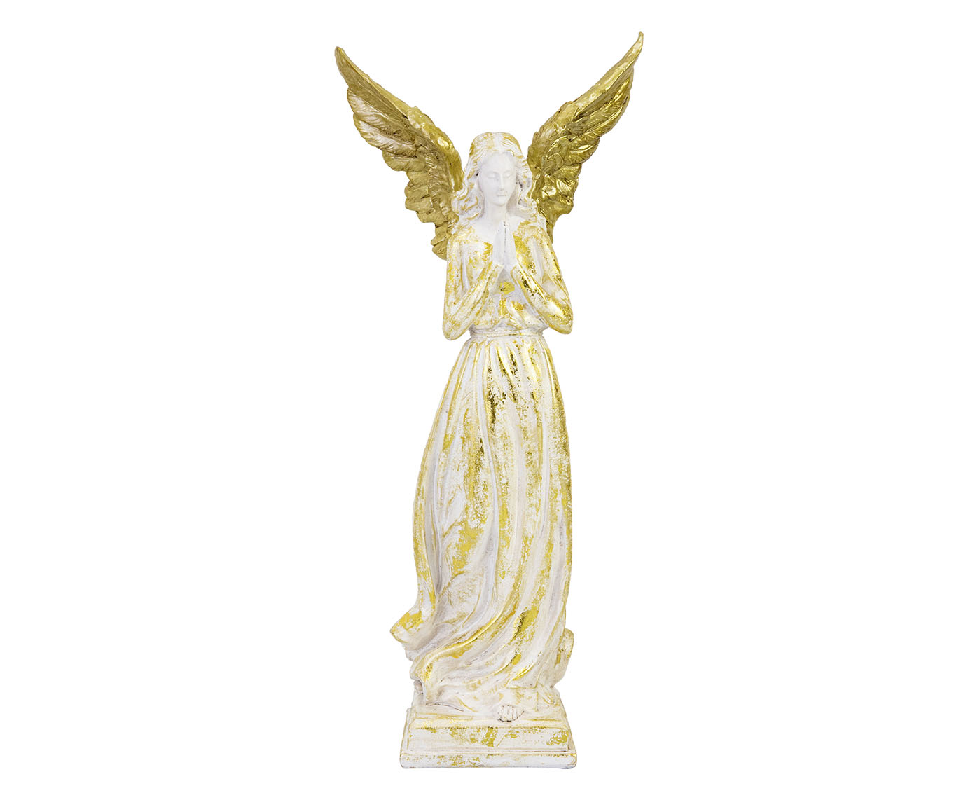 Anja Decorativa Braco e Dourado Antique em Resina - image 0