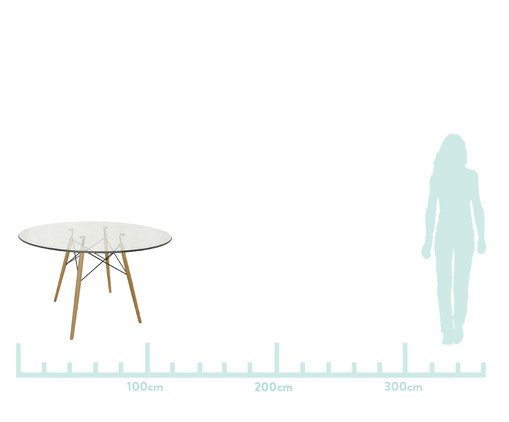 Mesa de Jantar Redonda Eames - Vidro image number 1