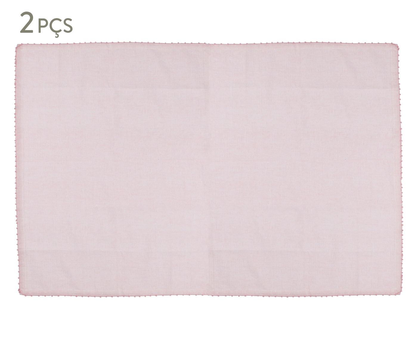 Jogo de Lugar Americano Cotton Rosa - image 0