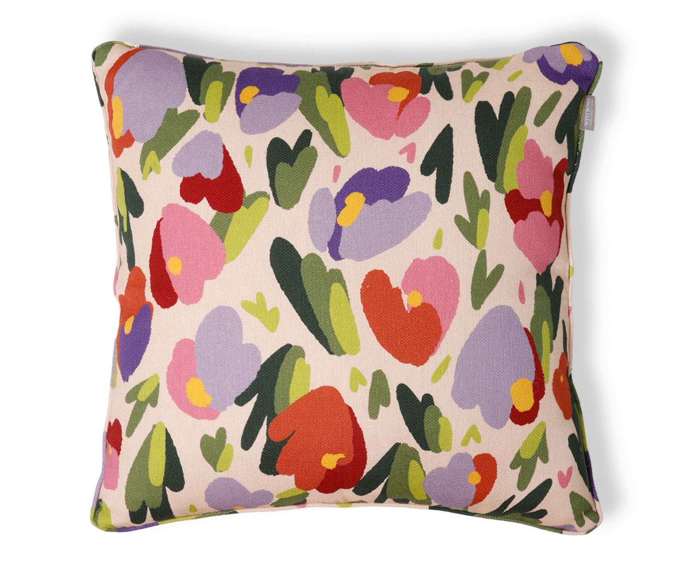 Capa de Almofada Estampada com Cordon&ecirc; Floral Olga Colorida - image 0