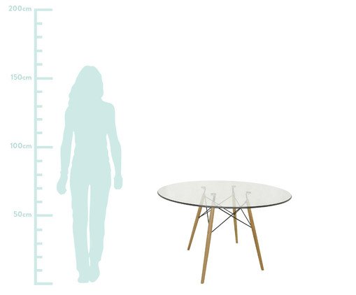 Mesa de Jantar Redonda Eames - Vidro image number 2
