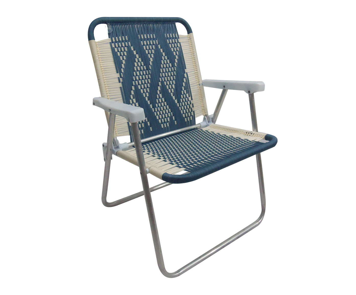 Cadeira de Praia Custom Azul e Creme - image 0