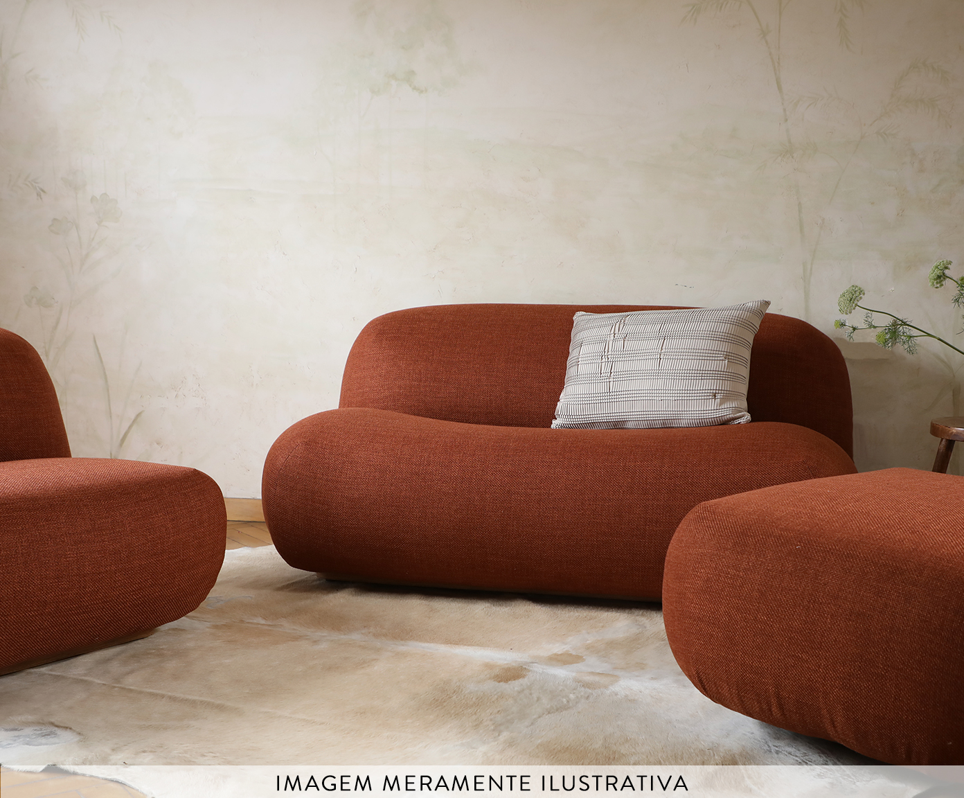 Poltrona em Veludo Boucle Nube Fendi image number 11