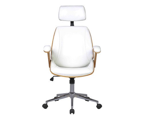 Cadeira de Escrit&oacute;rio com Rod&iacute;zio Orletti - Branco image number 2