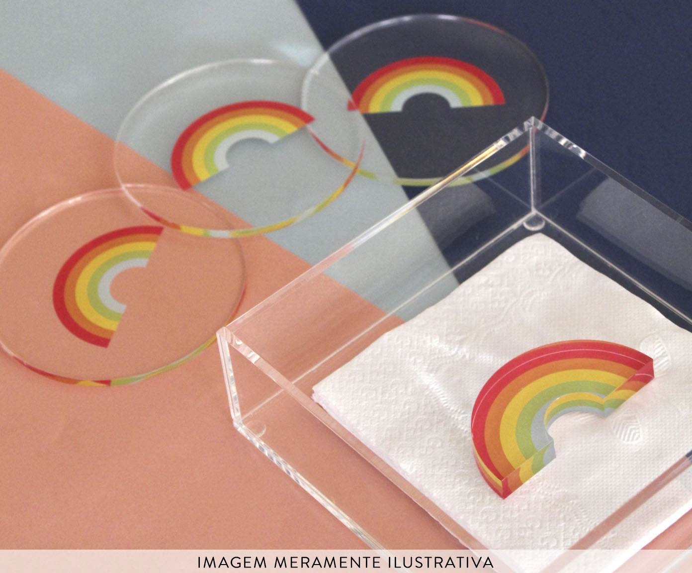 Jogo de Porta Copos Rainbow image number 2
