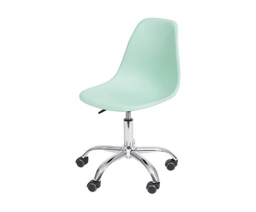 Cadeira com Rodiz&iacute;os Eames - Verde Claro - image 0