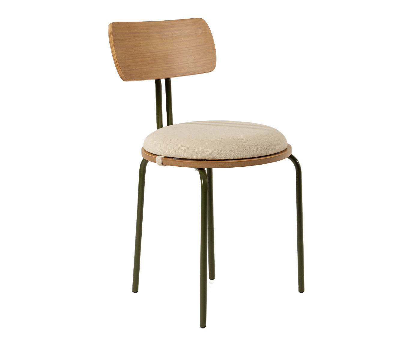 Cadeira Jade Verde Musgo e Off White - image 0
