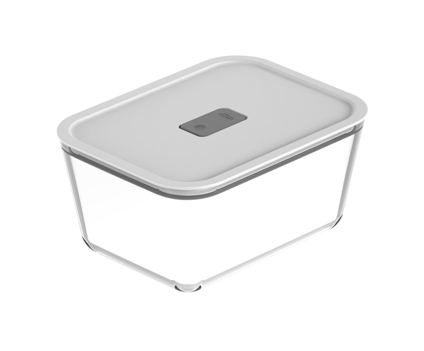 Pote de Vidro Herm&eacute;tico Fresh Lock Maior - Branco Fechado - image 0