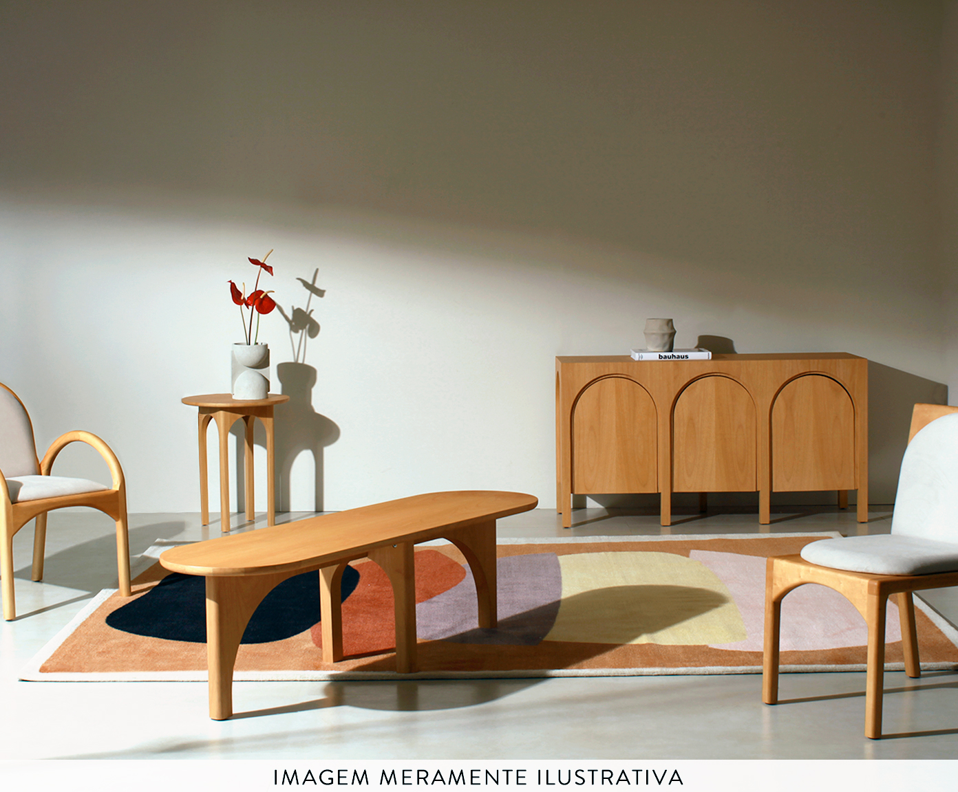 Mesa de Apoio Arcos Creme - image 1