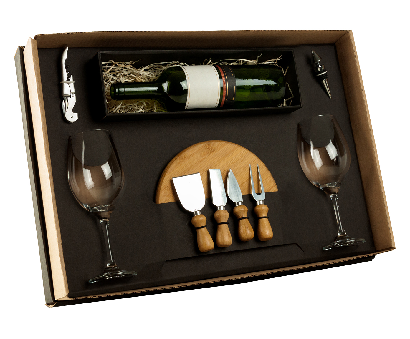 Jogo para Servir Queijo E Vinho em Bambu Samara - image 0