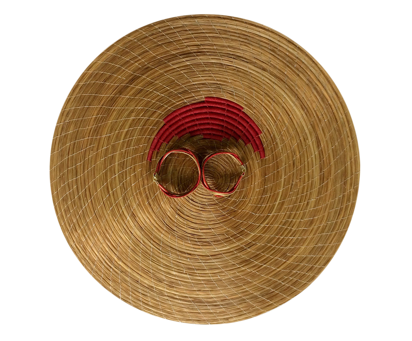 Jogo de Sousplat e Porta-Guardanapo Kollkewanca Dourado e Vermelho - image 0