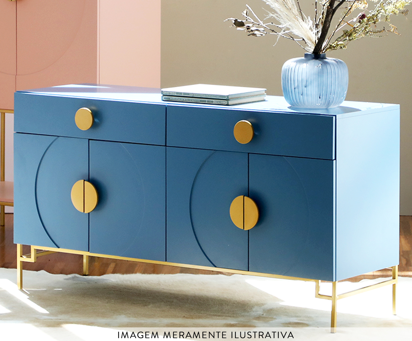 Buffet Duo Cerchio D'Oro - Azul image number 11