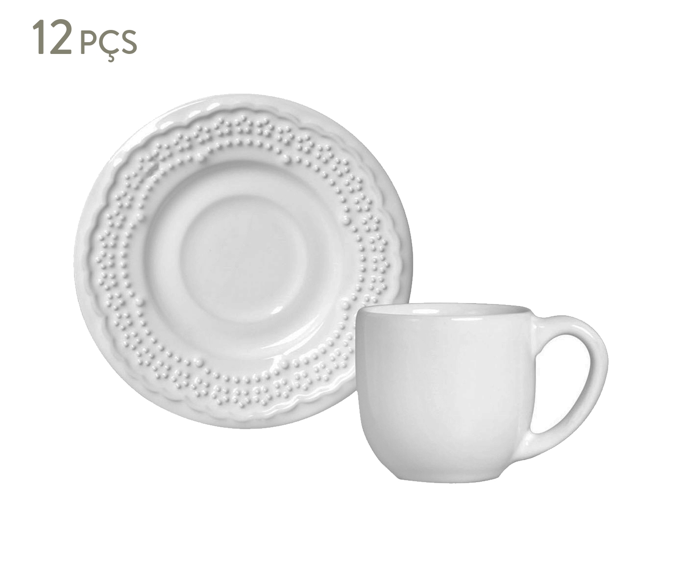 Jogo de X&iacute;caras para Caf&eacute; Madeleine Branco - image 0