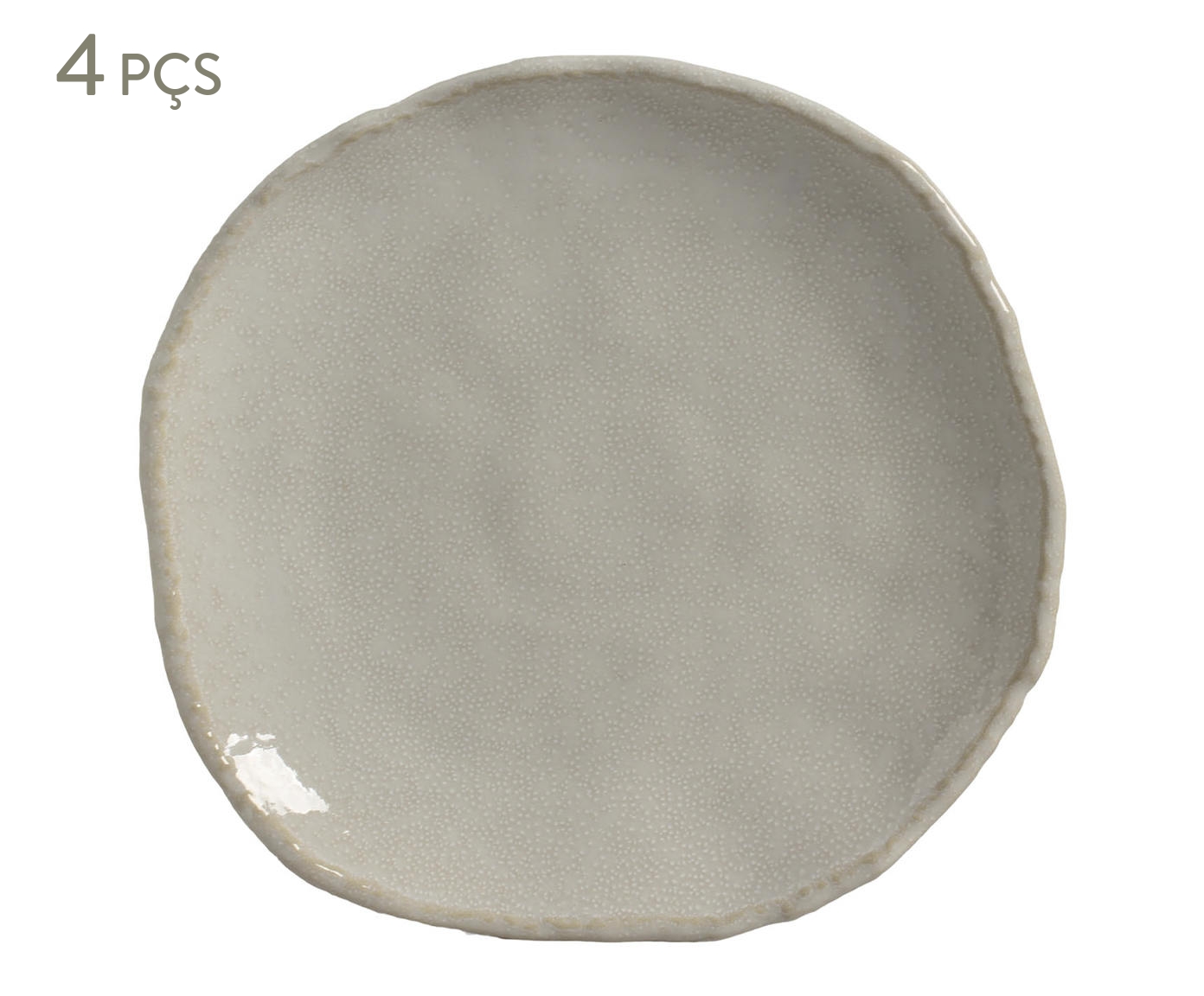 Jogo de Pratos Fundo Org&acirc;nico Eco Stone Arenito Branco - image 0