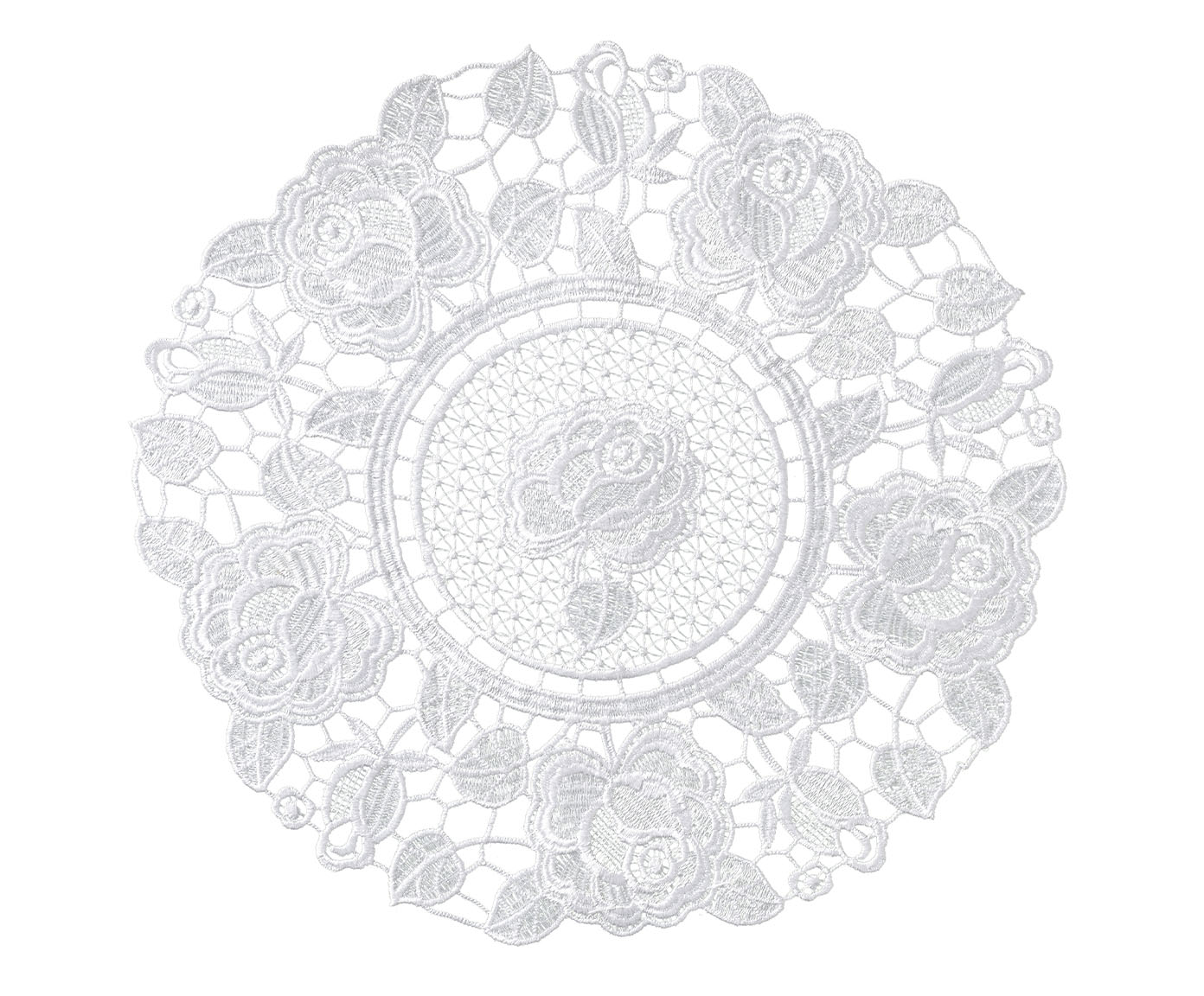 Toalha de Bandeja Floral Branco - image 0
