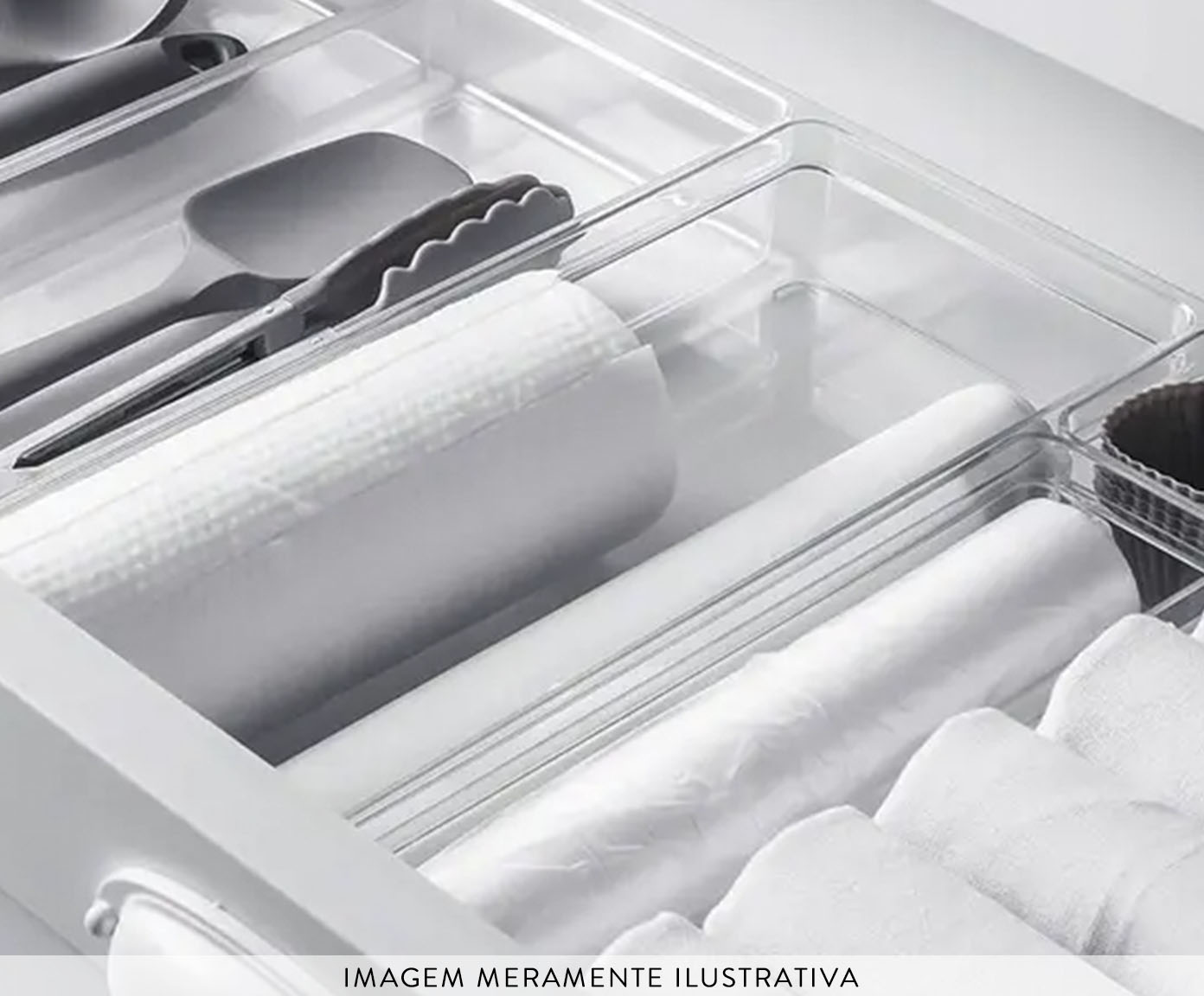 Organizador de Gaveta Clear V - Natural - image 1