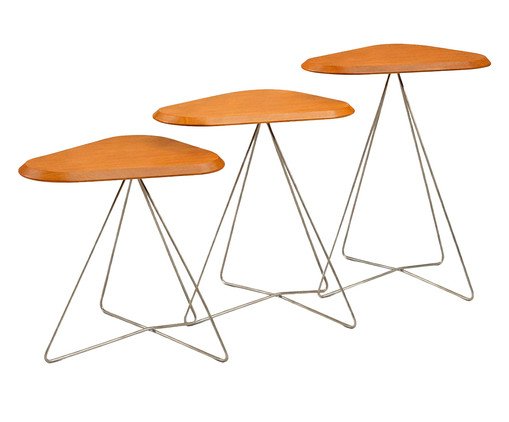 Mesa Lateral Liz Laminado Castanho - image 1