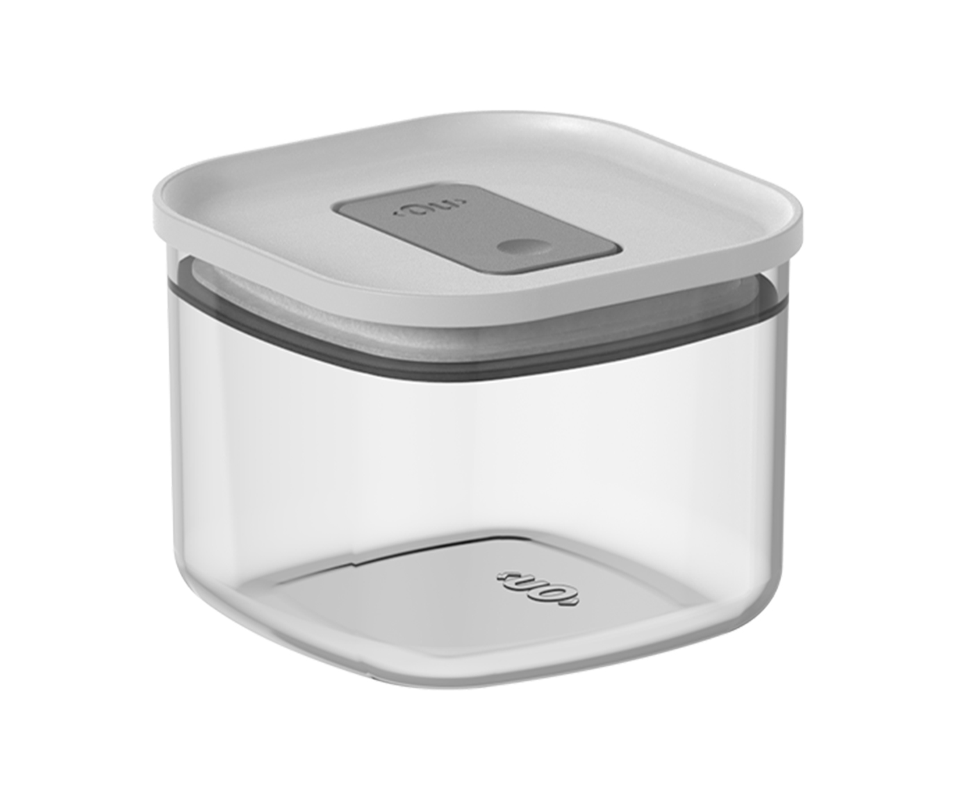Pote Herm&eacute;tico Quadrado Duo Lock Branco Fechado Branco - image 0